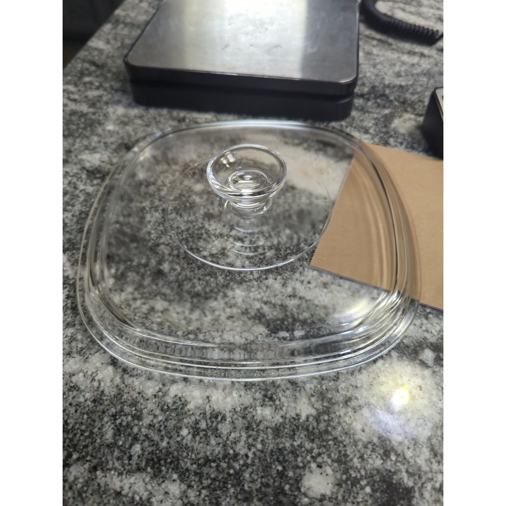 Vintage Pyrex A 9 C Square Clear Glass Replacement Lid 13
